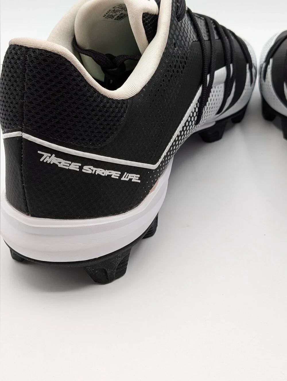 Adidas Adizero Afterburner 7 MD Baseball ⚾ Cleats in black and white  -  Sz 12